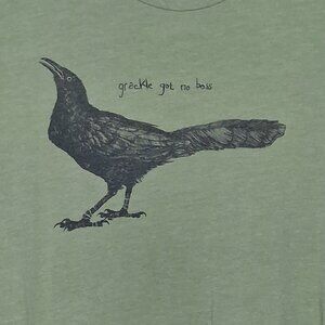 Bella Canvas T-shirt Sage Green "Grackle Got No Boss"